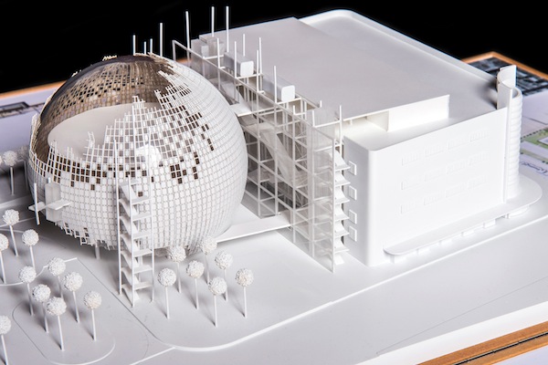  The current architectural model for The Academy Museum of Motion Pictures.  keywords: Academy Museum Experience  credit: ©Renzo Piano Building Workshop/©Studio Pali Fekete architects/©A.M.P.A.S.