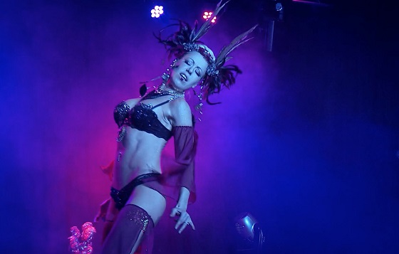 Angelique DeVil in the documentary “BURLESQUE: HEART OF THE GLITTER TRIBE” an XLrator Media release. Photo courtesy of XLrator Media.