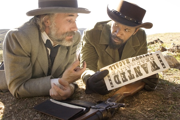 Christoph Waltz as Schultz and Jamie Foxx as Django in DJANGO UNCHAINED