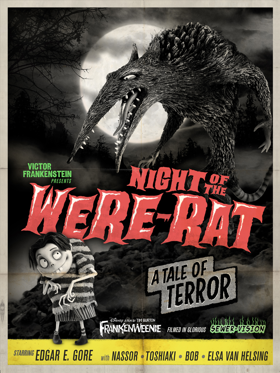 Frankenweenie Night of the Were_Rat Monster Poster