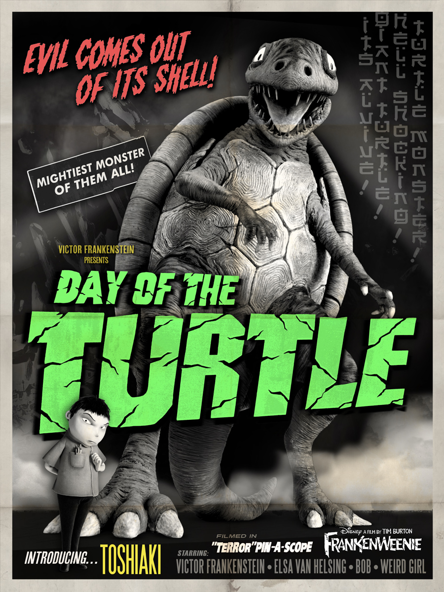 Frankenweenie Day of the Turtle Monster Poster