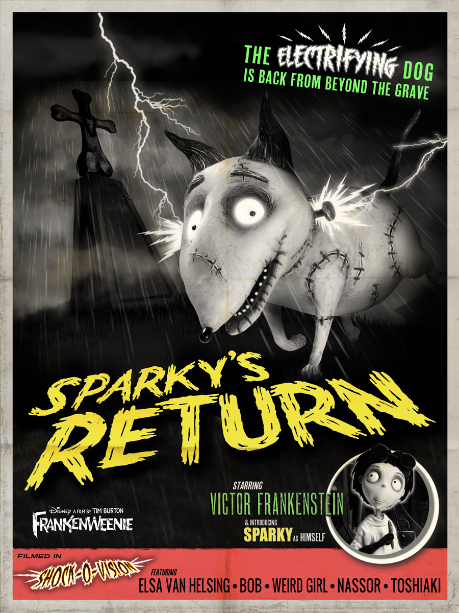 Frankenweenie Sparky's Return Monster Poster
