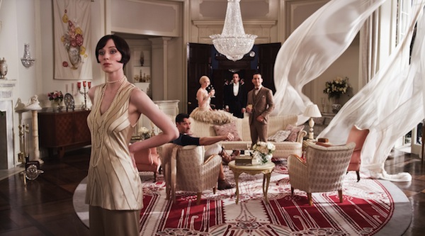 ELIZABETH DEBICKI as Jordan Baker, JOEL EDGERTON as Tom Buchanan, CAREY MULLIGAN as Daisy Buchanan and TOBEY MAGUIRE as Nick Carraway in Warner Bros. Pictures' and Village Roadshow Pictures' drama "THE GREAT GATSBY," a Warner Bros. Pictures release.  Photo courtesy of Warner Bros. Pictures