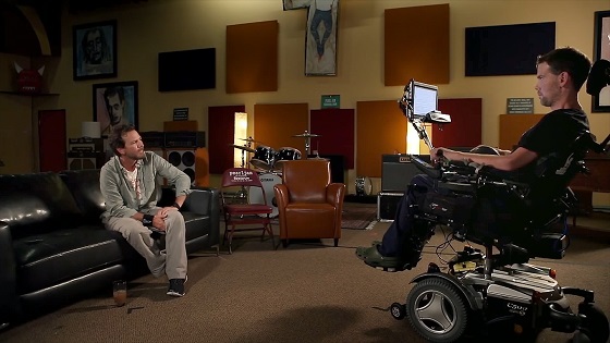 Eddie Vedder and Steve Gleason in GLEASON. Courtesy of Open Road Films.