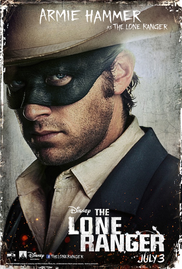 The Lone Ranger Character Poster, Armie Hammer