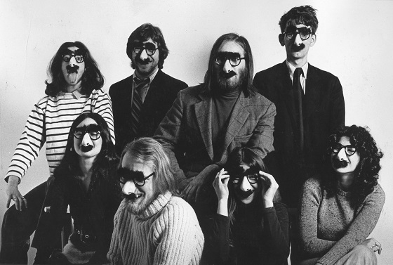 Louise Gikow, Michael Gross, Unknown, Unknown Unknown, Unknown, Doug Kenney, Henry Beard in DRUNK STONED BRILLIANT DEAD: THE STORY OF THE NATIONAL LAMPOON, a Magnolia Pictures release. Photo courtesy of Magnolia Pictures.