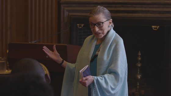 Justice Ginsburg in RBG, a Magnolia Pictures release. Photo courtesy of Magnolia Pictures.