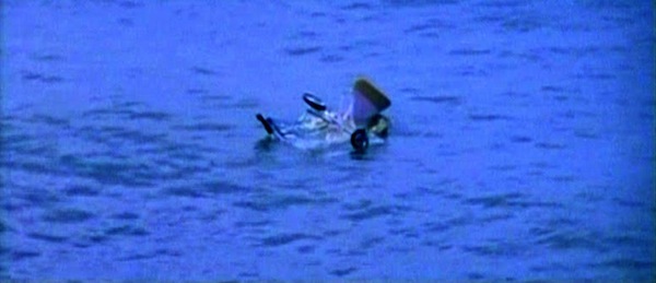 Stroller in the water from Tentacles, 1977.