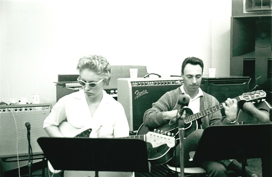 Carol Kaye and Bill Pitman in THE WRECKING CREW, a Magnolia Pictures release.  Photo courtesy of Magnolia Pictures.