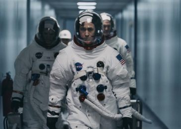 Ryan Gosling as Neil Armstrong in First Man.