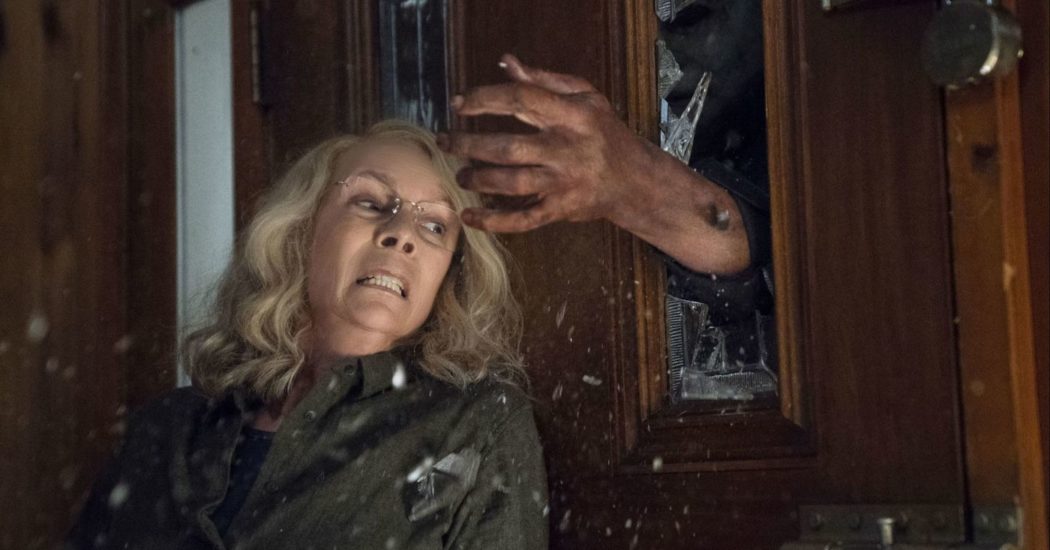 Jamie Lee Curtis in Halloween (2018).