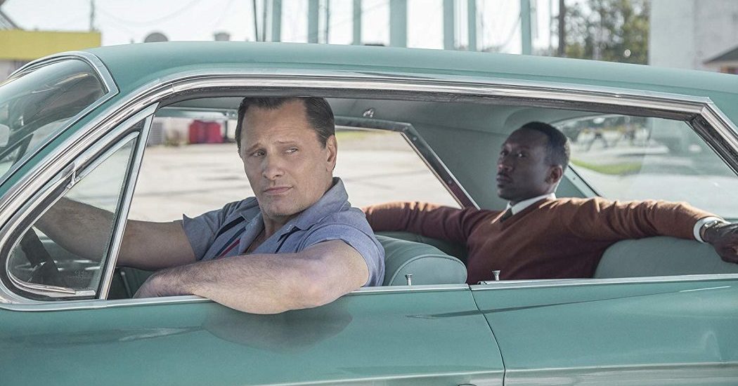 Viggo Mortensen and Mahershala Ali star in GREEN BOOK, photo courtesy of Participant Media/Universal Pictures.