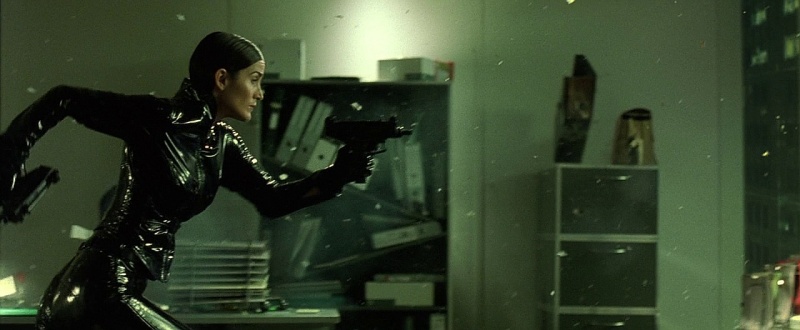Carrie-Anne Moss as Trinity in The Matrix Reloaded.