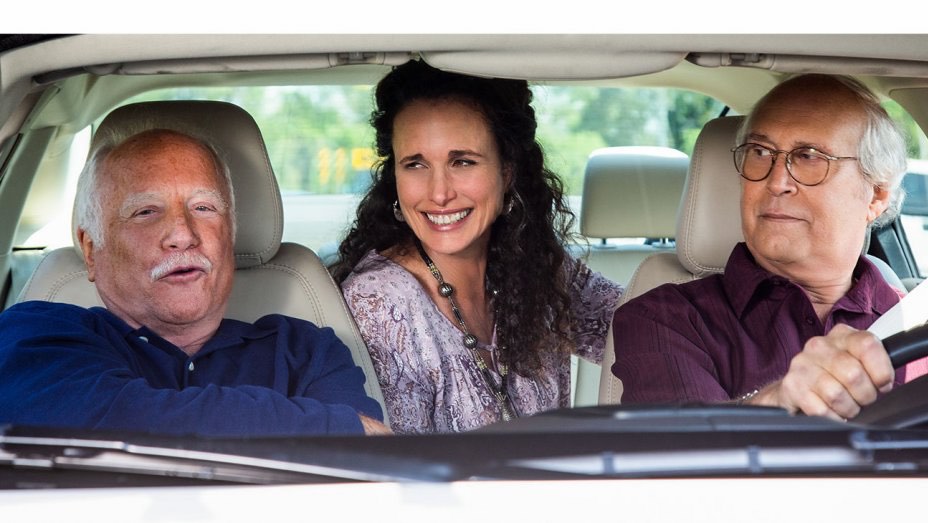 Chevy Chase, Richard Dreyfuss and Andie MacDowell in The Last Laugh Netflix