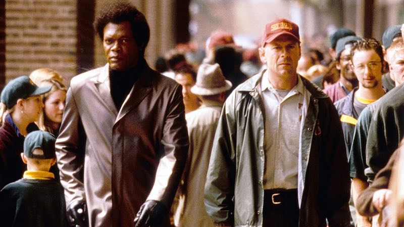 Samuel L. Jackson and Bruce Willis in Unbreakable