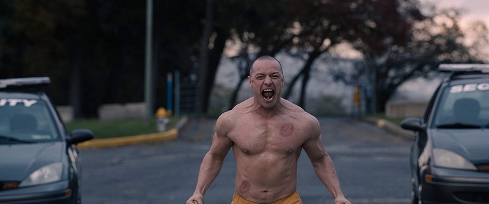 James McAvoy in 'Glass,' courtesy Blumhouse Productions/Universal Pictures/Walt Disney Pictures.