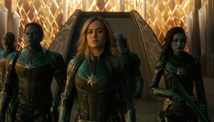 Djimon Hounsou, Brie Larson, Rune Temte, Gemma Chan, and Algenis Perez Soto in Captain Marvel (2019)