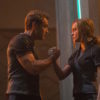 Jude Law and Brie Larson in Captain Marvel (2019)