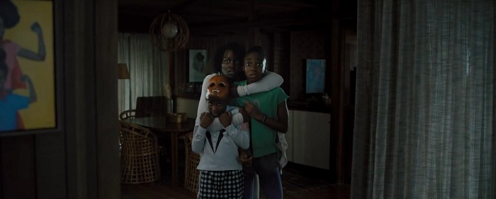 Evan Alex, Lupita Nyong'o, and Shahadi Wright Joseph in Us, courtesy Monkeypaw Productions/Universal Pictures.