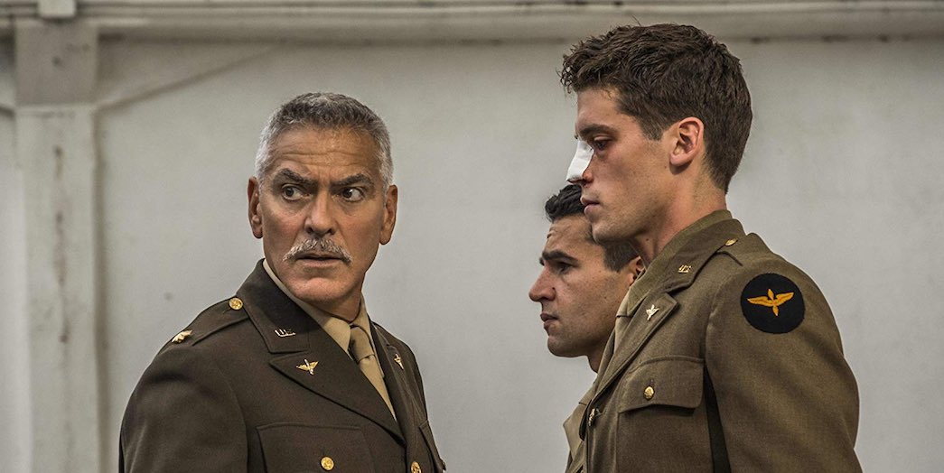 George Clooney, Christopher Abbott, and Pico Alexander in Hulu Catch-22 (2019)