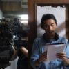 Nattawut Poonpiriya on the set of Bad Genius