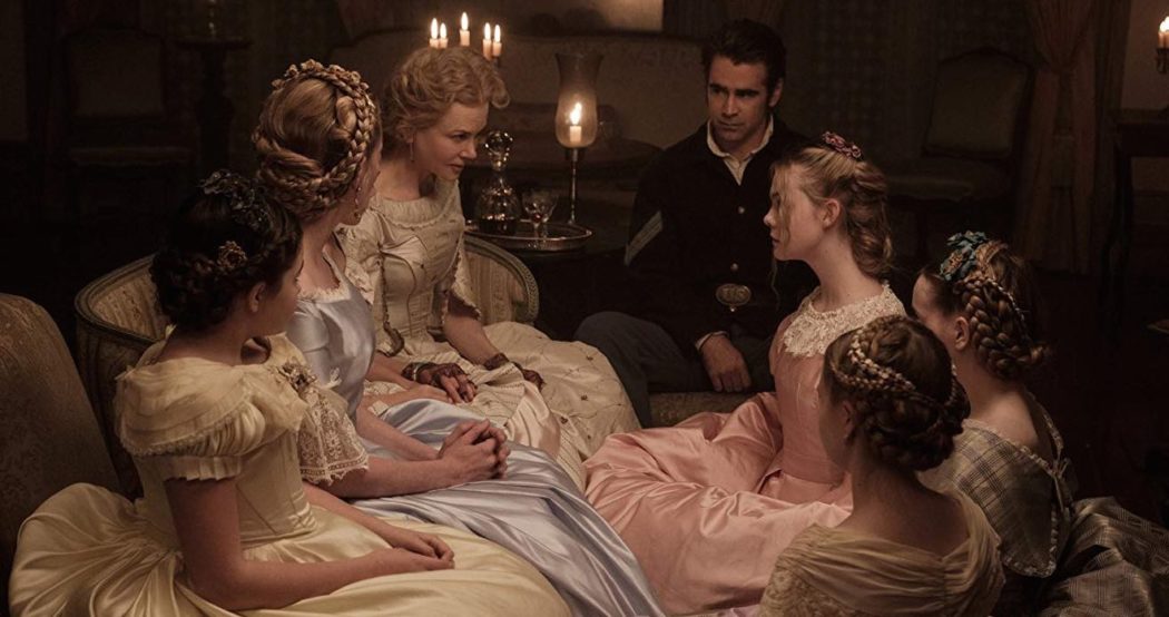 Nicole Kidman, Colin Farrell, Elle Fanning, and Addison Riecke in The Beguiled (2017)